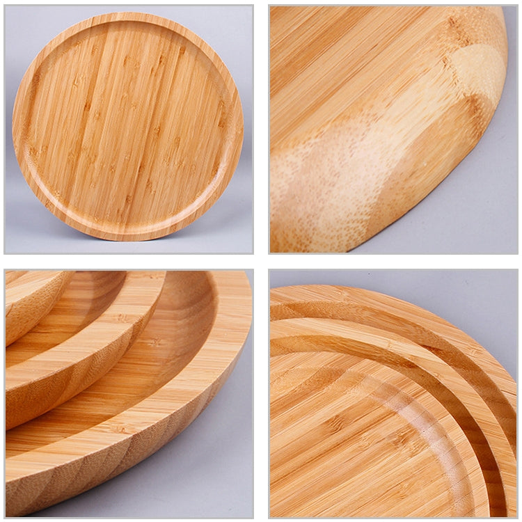 Household Creative Simple Round Bamboo Tea Tray Mini Tea Table, Diameter: 20cm, Diameter: 20cm — view 4