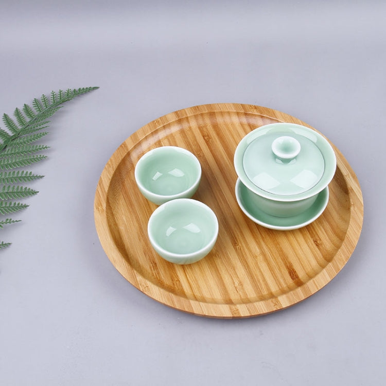 Household Creative Simple Round Bamboo Tea Tray Mini Tea Table, Diameter: 20cm, Diameter: 20cm — view 5