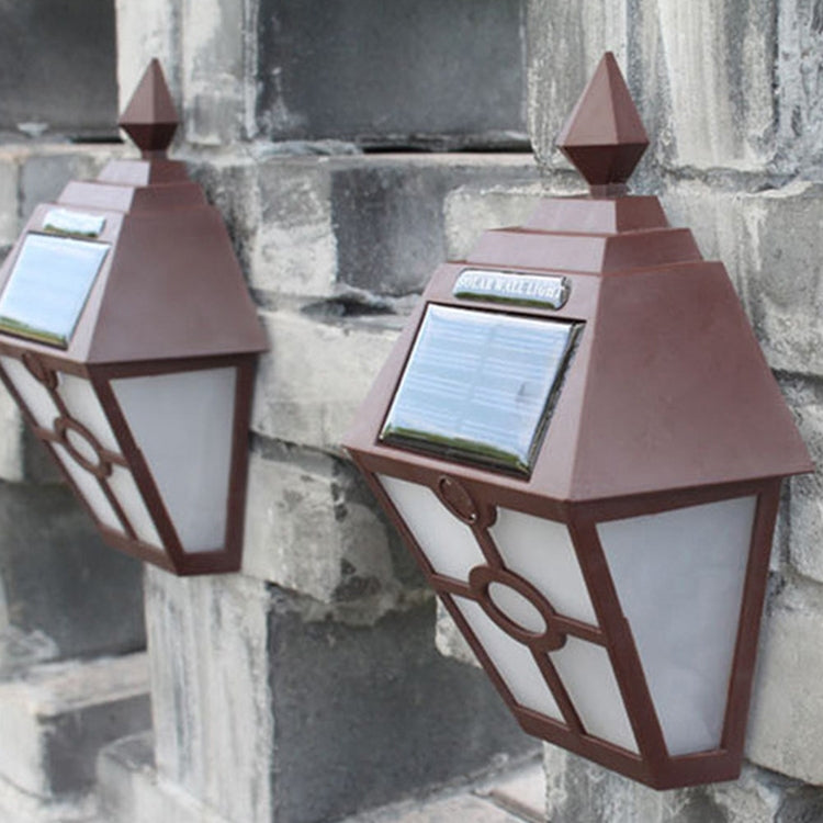 Solar Retro Hexagonal LED Wall Lamp Outdoor Light Sensor Control Landscape Light — view 5