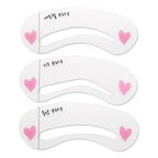Eyebrow Stencil Shape Template Tools, 3 in 1