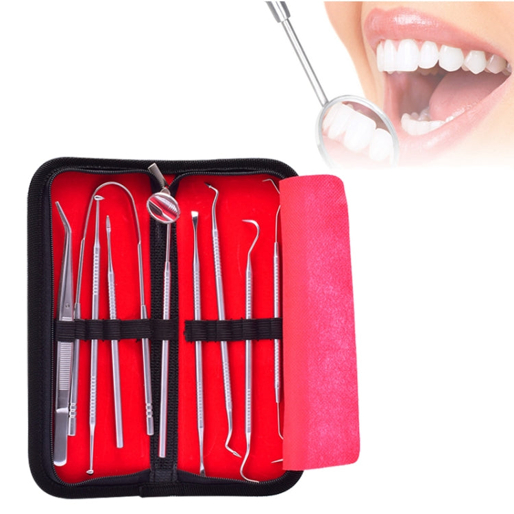 Stainless Steel Dentist Tools Set, 9 In 1