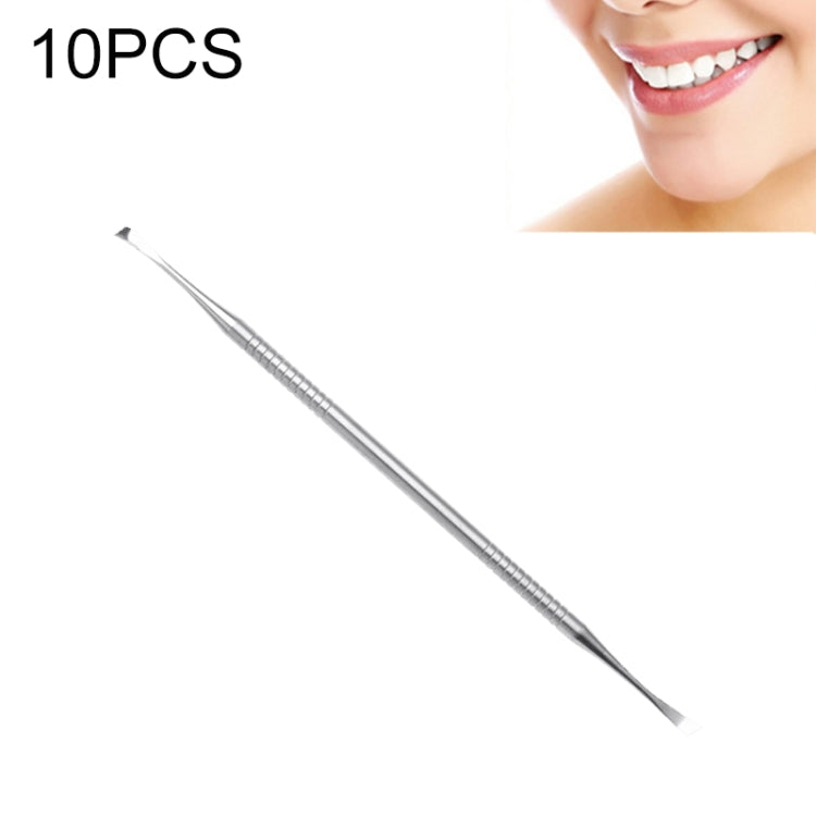 10 PCS Stainless Steel Hoe Shape Dentist Tools