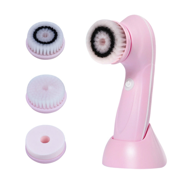 USB Charging Electronic Cleaning Face Beauty Instrument Pores Nose Blackhead Facial Cleansing Brush, 3 in 1