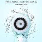 USB Charging Electronic Cleaning Face Beauty Instrument Pores Nose Blackhead Facial Cleansing Brush, 3 in 1