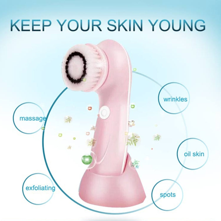 USB Charging Electronic Cleaning Face Beauty Instrument Pores Nose Blackhead Facial Cleansing Brush, 3 in 1