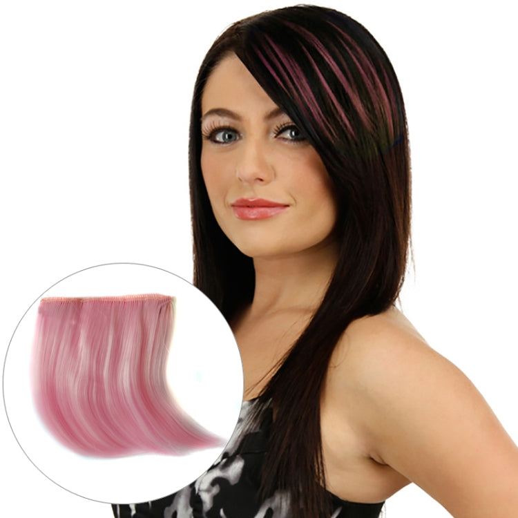 Color Gradient Invisible Seamless Hair Extension Wig Piece Straight Hair Piece Color Bangs Hair Piece — view 14