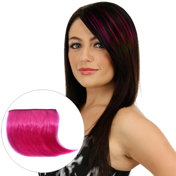 Color Gradient Invisible Seamless Hair Extension Wig Piece Straight Hair Piece Color Bangs Hair Piece — Beige