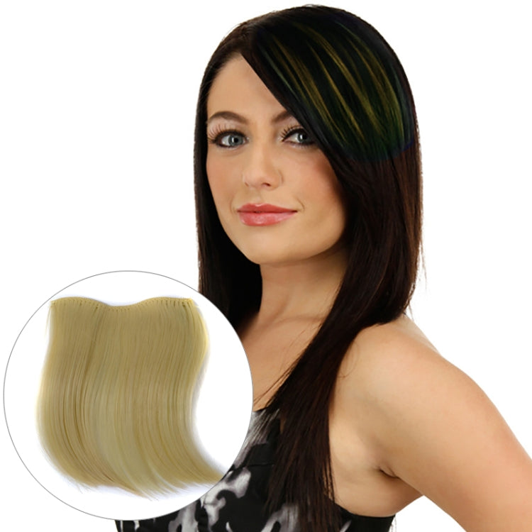 Color Gradient Invisible Seamless Hair Extension Wig Piece Straight Hair Piece Color Bangs Hair Piece — Sapphire Blue