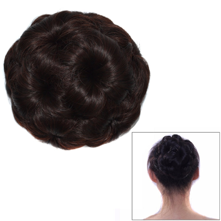 Wig Ball Head Flower Hairpin Hair Bag Wig Headband for Bride — 1#