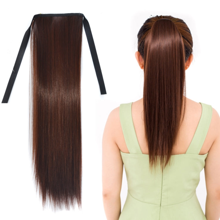 Natural Long Straight Hair Ponytail Bandage-style Wig Ponytail for Women，Length: 45cm — view 7