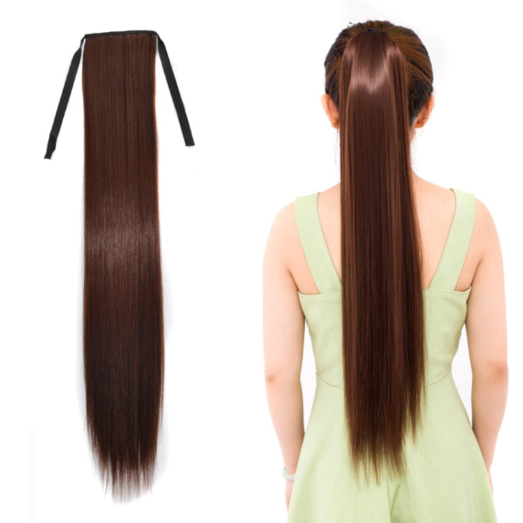 Natural Long Straight Hair Ponytail Bandage-style Wig Ponytail for Women，Length: 75cm — view 7