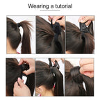 2M30# Invisible Seamless Bandage-style Wig Long Straight Hair Wig Ponytail