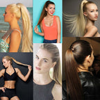 2M30# Invisible Seamless Bandage-style Wig Long Straight Hair Wig Ponytail