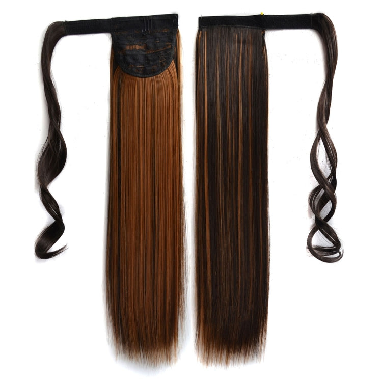 4H27# Invisible Seamless Bandage-style Wig Long Straight Hair Wig Ponytail