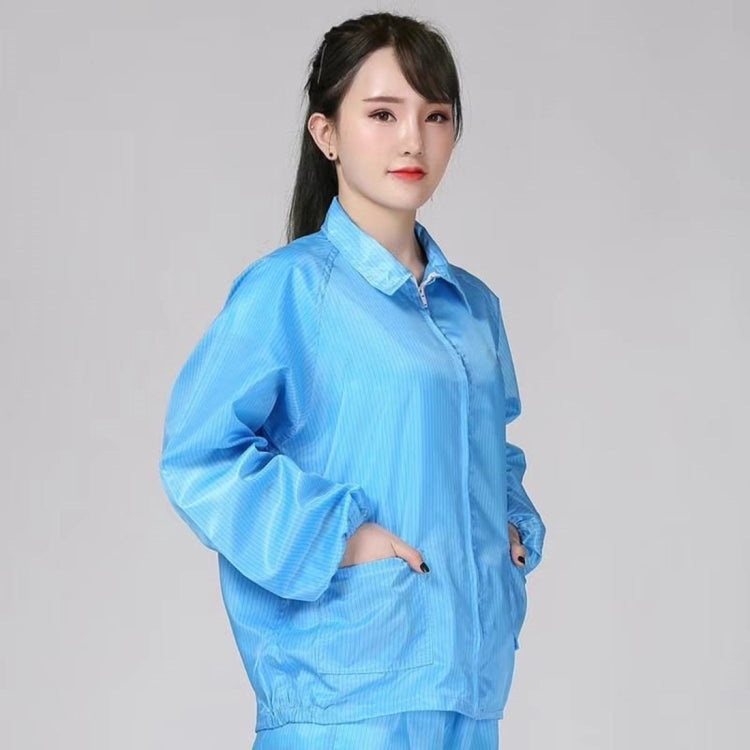 Antistatic Top Short Dust-free Jacket Lapel Overalls, Size:L — Yellow