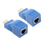 HDMI to RJ45 Extender Adapter (Receiver & Transmitter) by Cat-5e/6 Cable, Transmission Distance: 30m