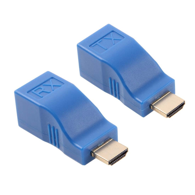 HDMI to RJ45 Extender Adapter (Receiver & Transmitter) by Cat-5e/6 Cable, Transmission Distance: 30m