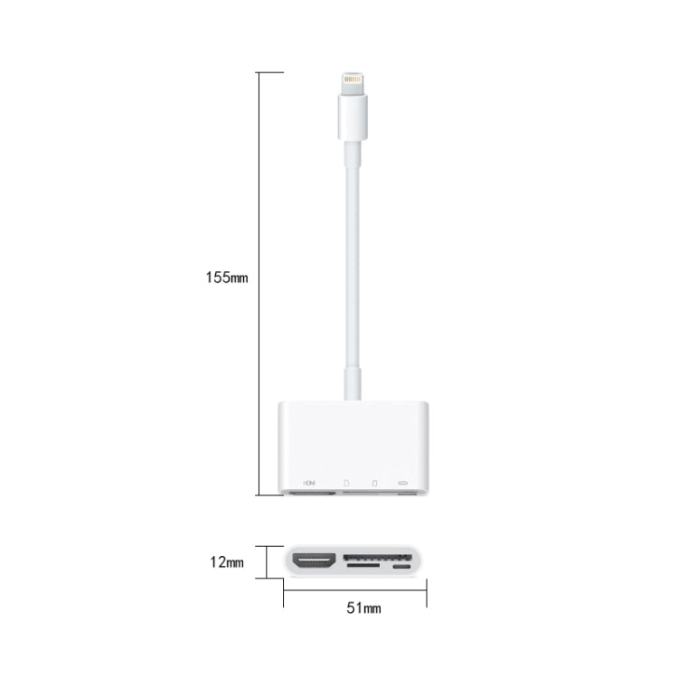 NK-103C 4 In 1 8 Pin to HDMI Multi-function Mobile Phone Converter Adapter — view 3