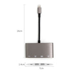 1040KEY 8 Pin to USB + Type-C / USB-C + OTG Multi-function Converter Adapter — view 4