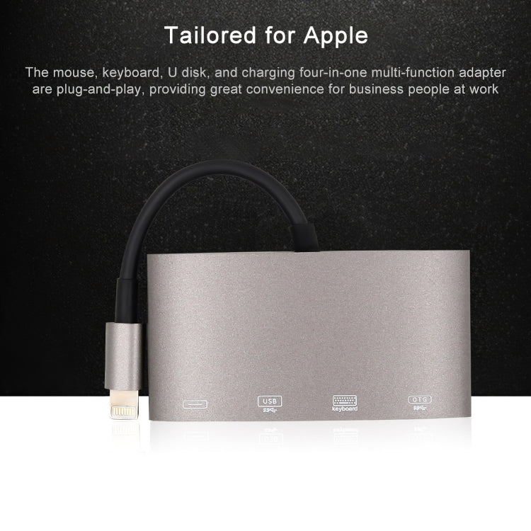 1040KEY 8 Pin to USB + Type-C / USB-C + OTG Multi-function Converter Adapter — view 7