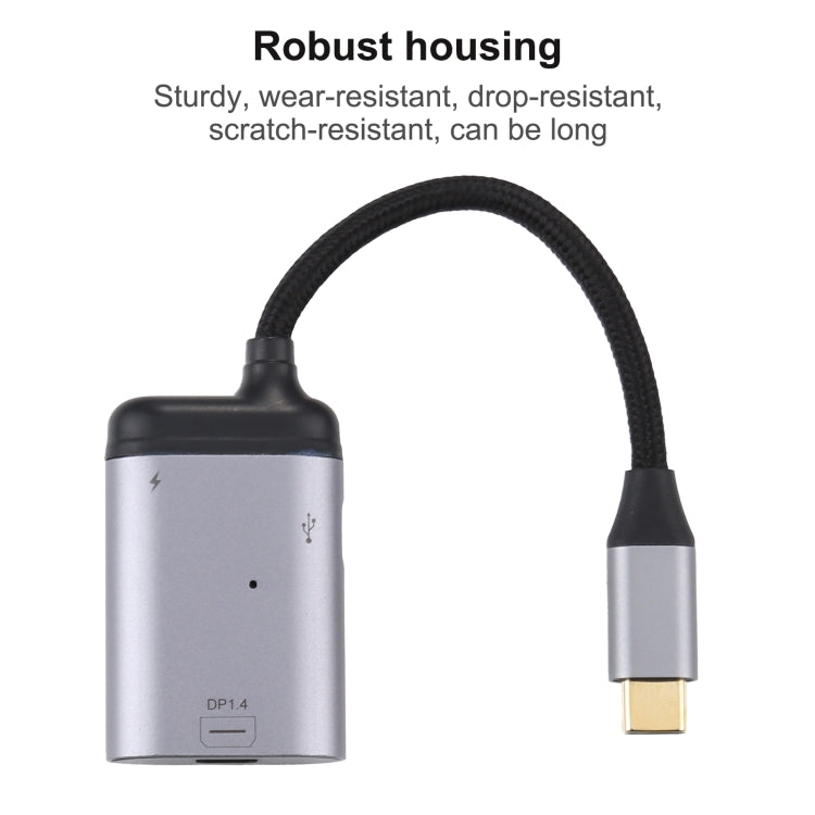 4K USB-C / Type-C to Mini DisplayPort 1.4 + PD Data Sync Adapter Cable — view 4