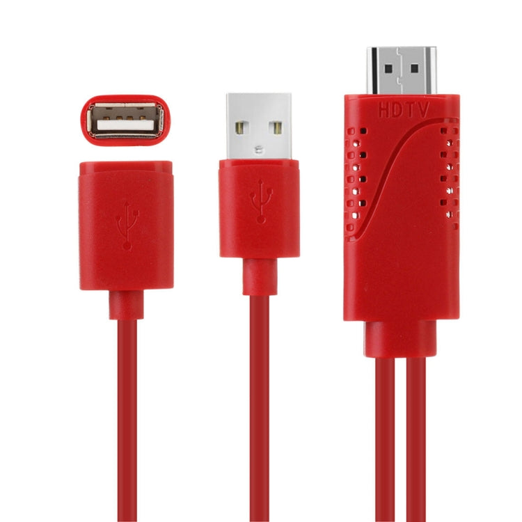 USB Male + USB 2.0 Female to HDMI Phone to HDTV Adapter Cable — view 6