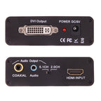 NEWKENG X5 HDMI to DVI with Audio 3.5mm Coaxial Output Video Converter, EU Plug