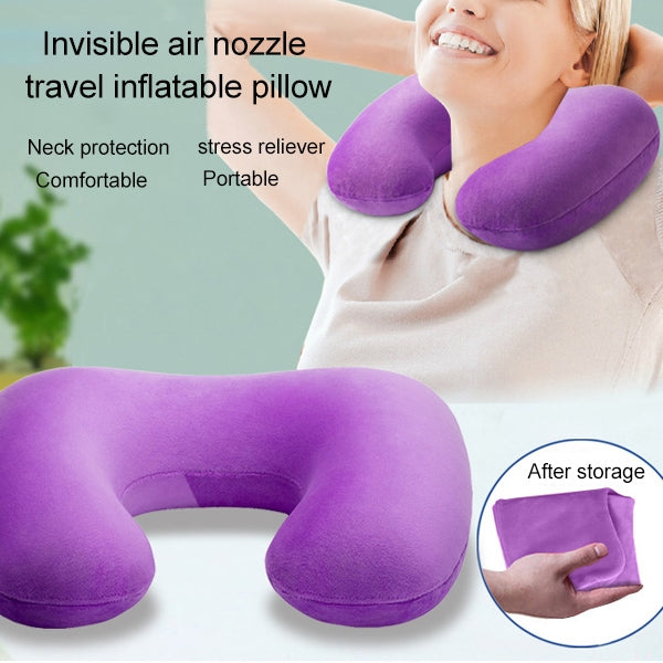 Air Inflatable U-Shaped Travel Neck Pillow Cushion
