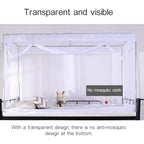 Student Dormitory Square Ceiling Zipper Mosquito Net Encryption Zipper Three Door Defence Mosquito for Upper Berth