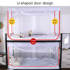 Student Dormitory Square Ceiling Zipper Mosquito Net Encryption Zipper Three Door Defence Mosquito for Upper Berth