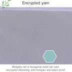 Student Dormitory Square Ceiling Zipper Mosquito Net Encryption Zipper Single Door Defence Mosquito for Lower Berth