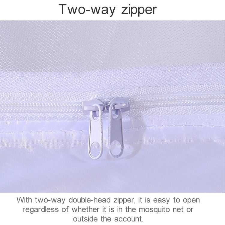 Student Dormitory Square Ceiling Zipper Mosquito Net Encryption Zipper Single Door Defence Mosquito for Lower Berth