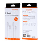 2 PCS HAWEEL 1m High Speed 8 pin to USB Sync and Charging Cable Kit for iPhone, iPad — view 4