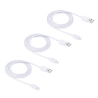 3 PCS HAWEEL 1m High Speed 8 pin to USB Sync and Charging Cable Kit for iPhone, iPad — 3pcs