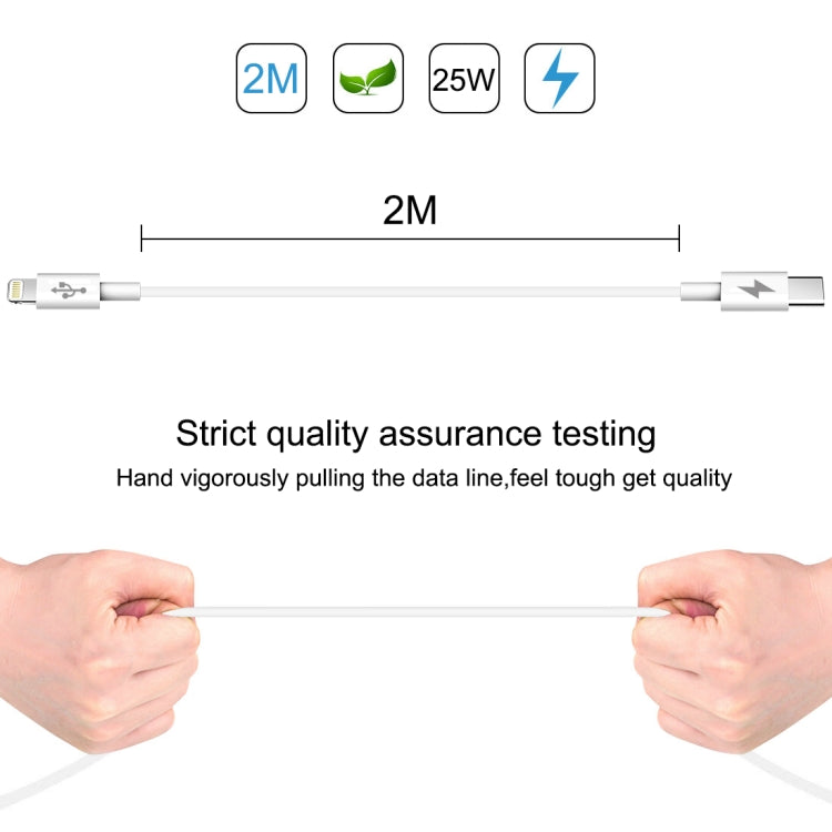 HAWEEL 25W 3A USB-C / Type-C to 8 Pin PD Fast Charging Cable for iPhone, iPad, Cable Length: 2m — view 3