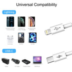 HAWEEL 25W 3A USB-C / Type-C to 8 Pin PD Fast Charging Cable for iPhone, iPad, Cable Length: 2m — view 5