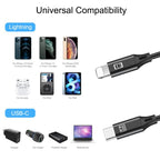 HAWEEL 1m USB-C / Type-C to 8 Pin OTG Sync Data / Charging Cable — view 5