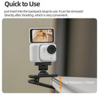 Sunnylife Magnetic Quick-Release Backpack Clip Action Camera Clamp Vertical-Horizontal Mount, For Insta360 GO Ultra