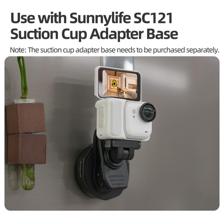 Sunnylife Magnetic Quick-Release Backpack Clip Action Camera Clamp Vertical-Horizontal Mount, For Insta360 GO Ultra
