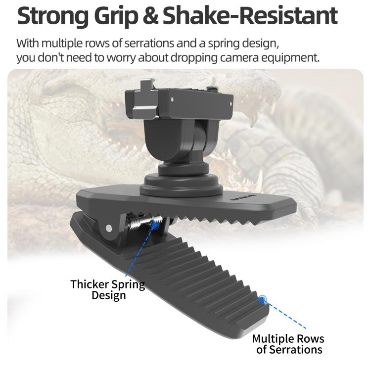 Sunnylife Magnetic Quick-Release Backpack Clip Action Camera Clamp Vertical-Horizontal Mount, For Insta360 GO Ultra