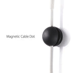 Magnetic Wire Take-up Cable Winder Magnetic Holder Desktop Storage — Black White
