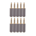 10 PCS CTIA and OMTP Earphone Microphone Universal System Conversion Plug