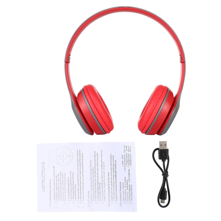 P47 Foldable Wireless Bluetooth Headphone with 3.5mm Audio Jack, Support MP3 / Call