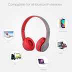 P47 Foldable Wireless Bluetooth Headphone with 3.5mm Audio Jack, Support MP3 / Call