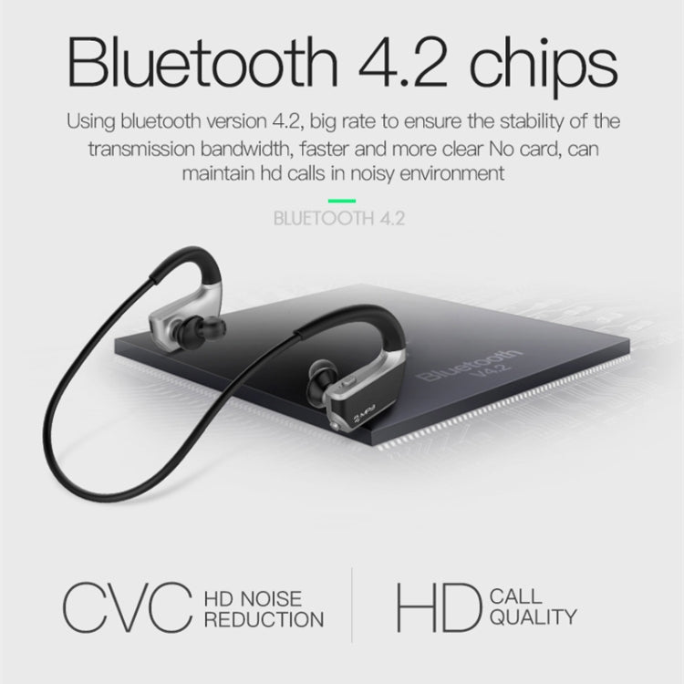J2 Bluetooth 4.2 Binaural Hanging Type Wireless Sports Bluetooth Earphone, Built-in Memory