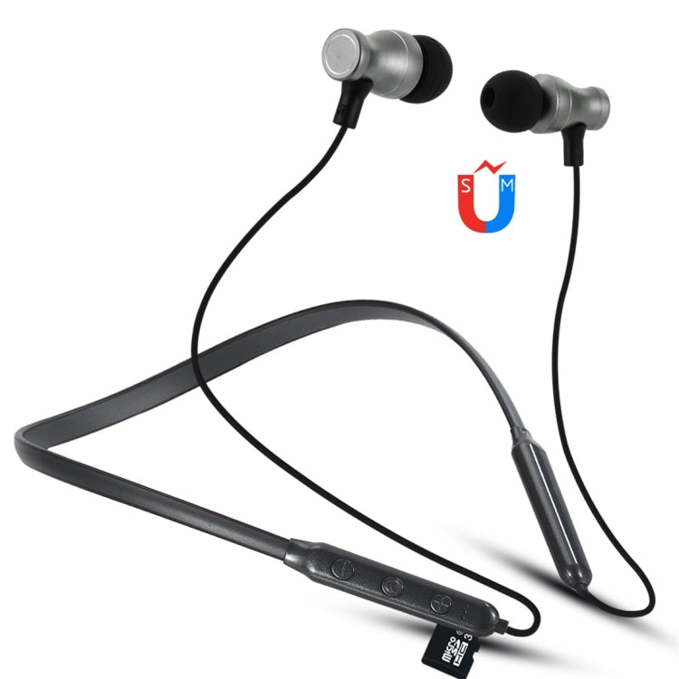 F106 Bluetooth 4.2 Hanging Neck Design Bluetooth Headset, Support Music Play & Switching & Volume Control & Answer