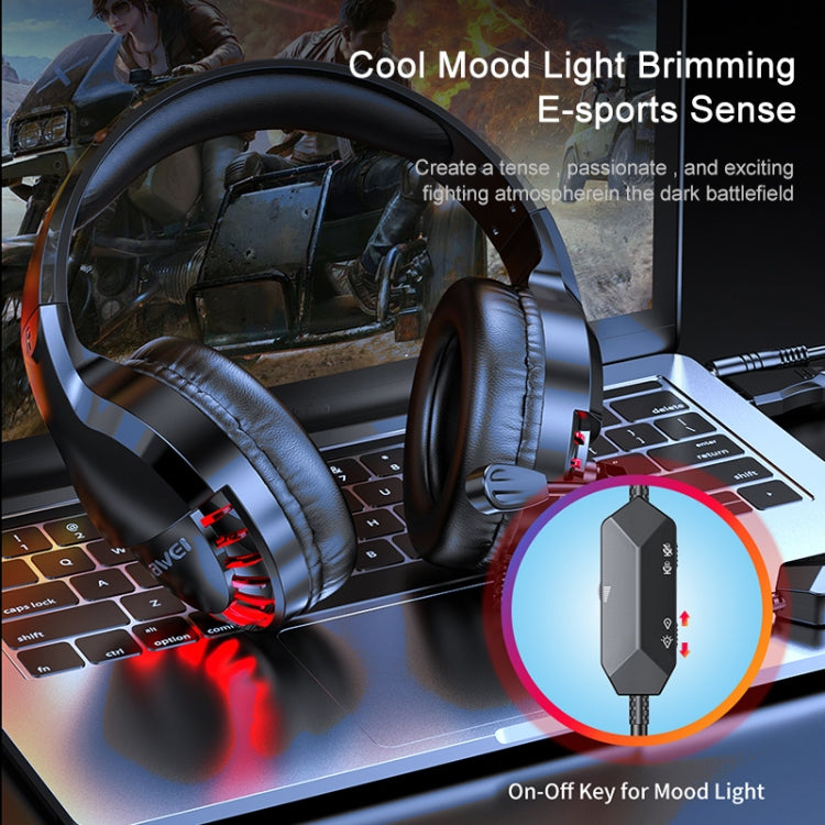 AWEI ES-770i Adjustable E-sports Gaming Headset with Mic — view 7