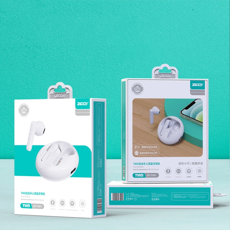 ZEQI T501 True Wireless Mini Bluetooth Earphone Support Touch