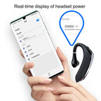 DS800 Bluetooth 5.0 Universal Hanging Ear Style Business Sports Wireless Bluetooth Earphone, Upgrade Version — Red