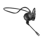 M-1 Back-mounted Touch Noise Reduction Bone Conduction Bluetooth Earphone with Detachable Microphone — Black